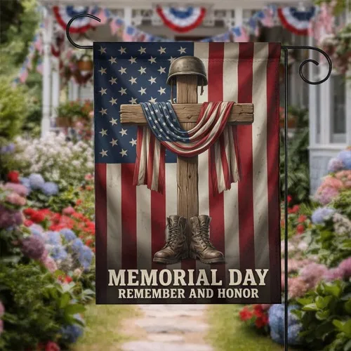 US Military Patriotic Yard Flag Memorial Veterans Day Armed Forces Lawn Banner RRI
