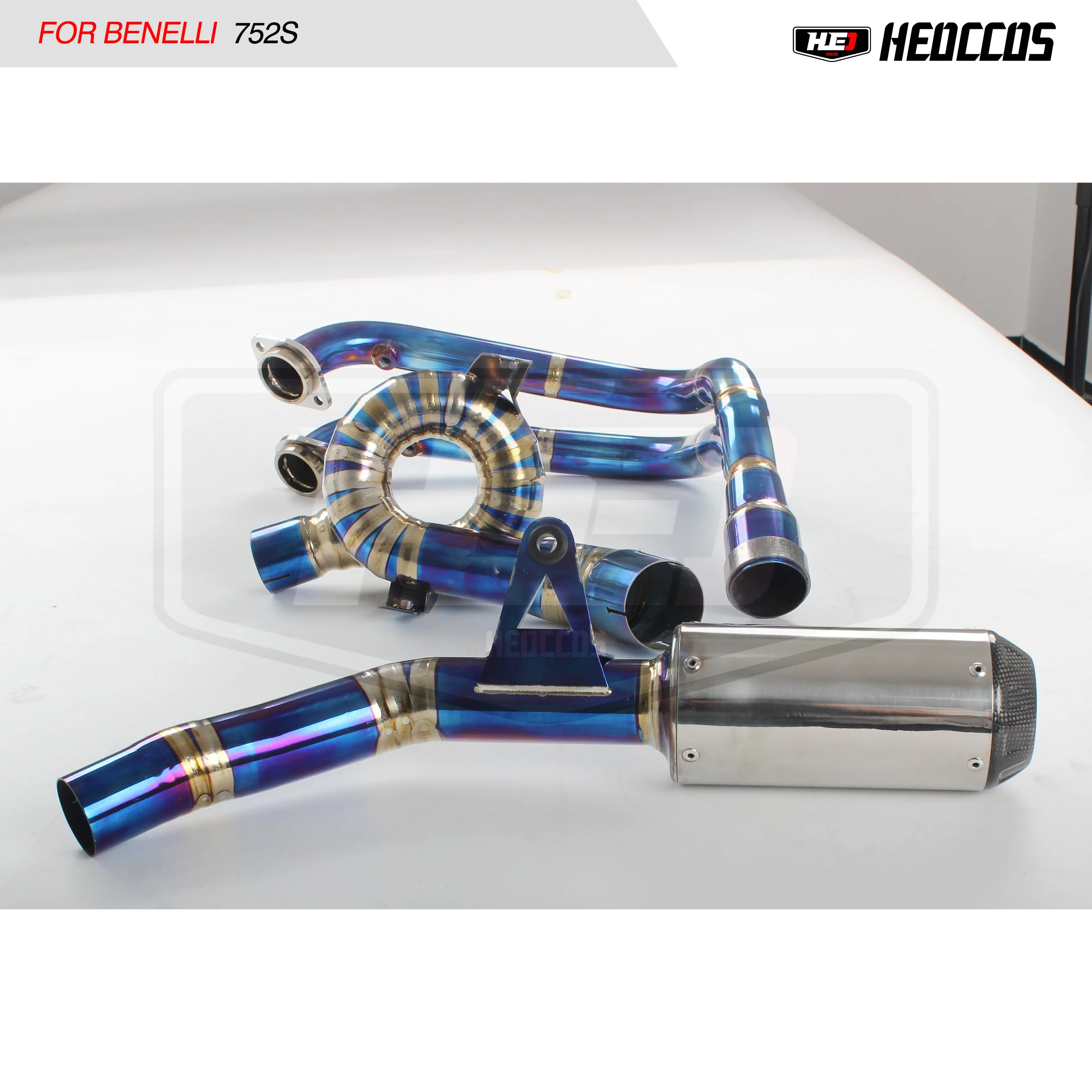 HEO Titanium Alloy Full System Exhaust For Benelli 752S BJ752 Handmade, performance upgrade modified exhaust