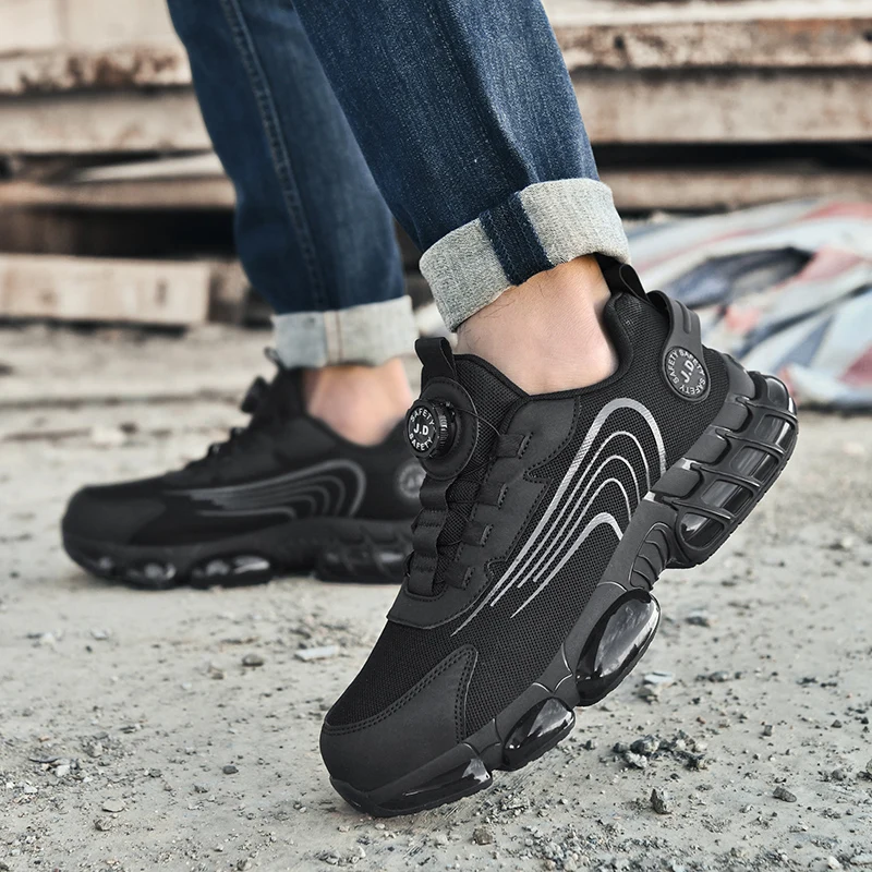 

Мужская и женская дышащая повседневная рабочая обувь большого размера с защитой от ударов и проколов, модная и универсальная мужская обувь