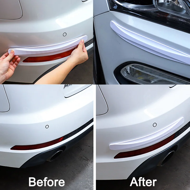 2/4 stücke Auto Stoßstange Schutz Streifen Schutz Ecke Schutz Streifen Scratch Protector Crash Klinge Anti-kollision Auto Zubehör – Detail 2