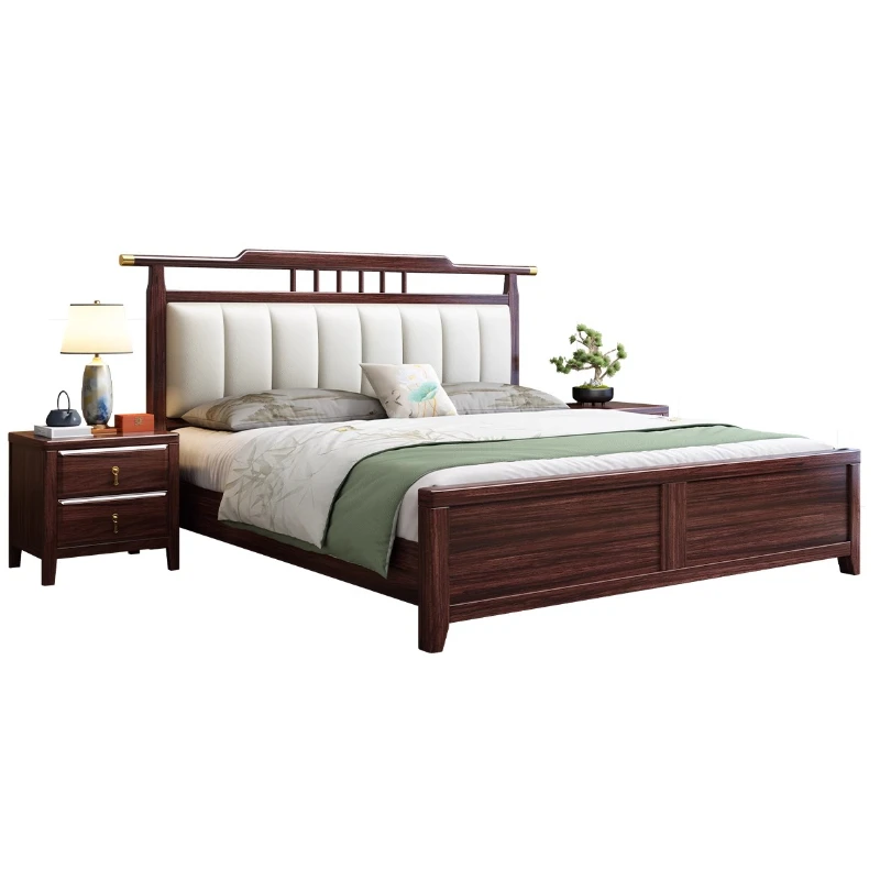 

Дизайнерская кровать из массива дерева, китайский свет, роскошные спальные изголовья, каркас кровати Art Queen, современная уникальная мебель Letto Matrimoniale