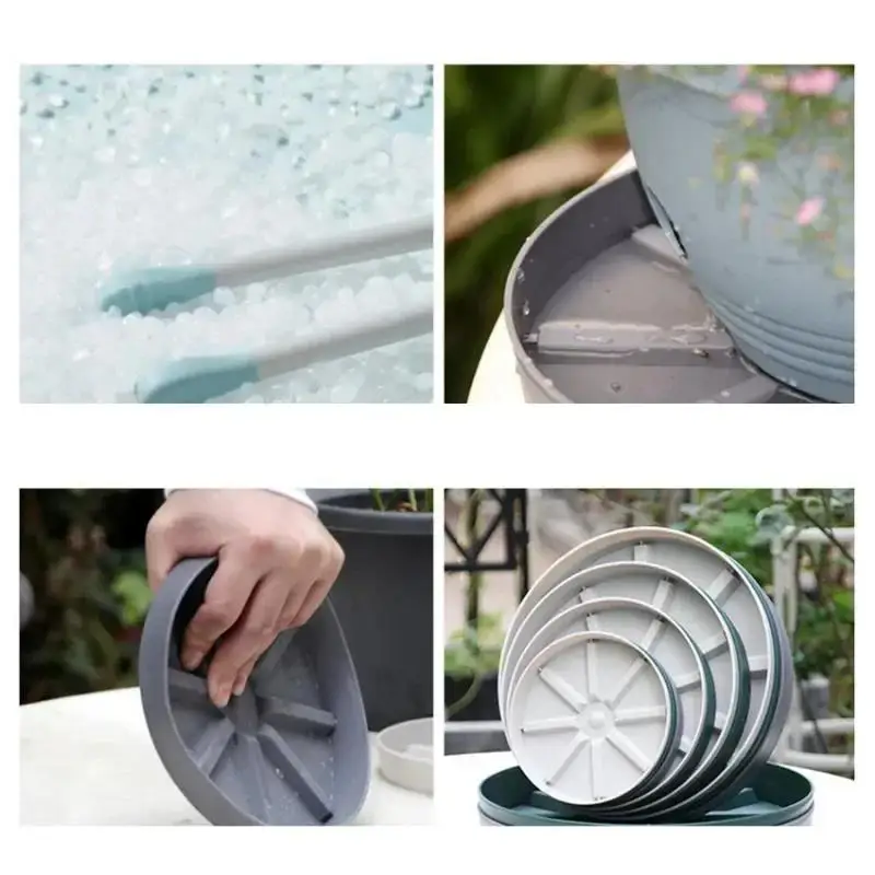 Durable Plastic Plant Saucer Round Drip Trays Flower Pot Indoor Outdoor Home Garden Supplies