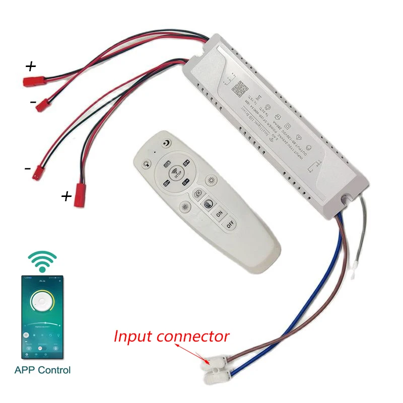 

Dimmable intelligent LED driver chandelier's transformer 2.4G remote&APP control power supply be used for dual colors LED ribbon