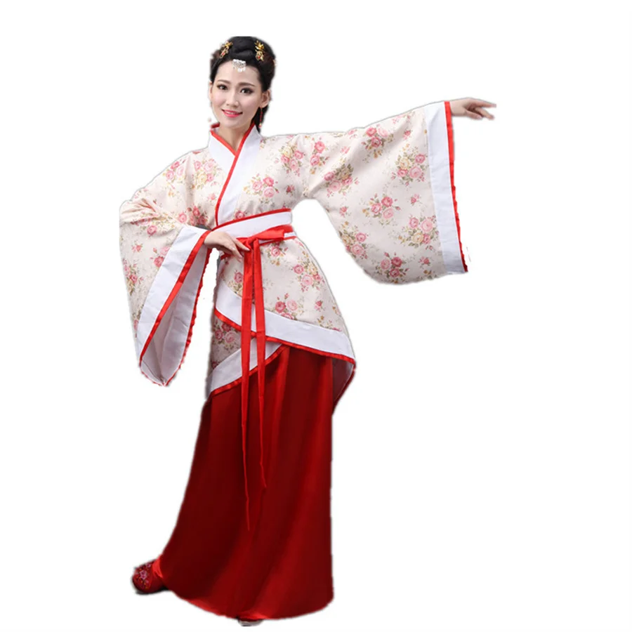 Ancient chinese costume women folk dance tang dynasty tradition wear costumes for fan fancy dress hanfu cosplay clothes china