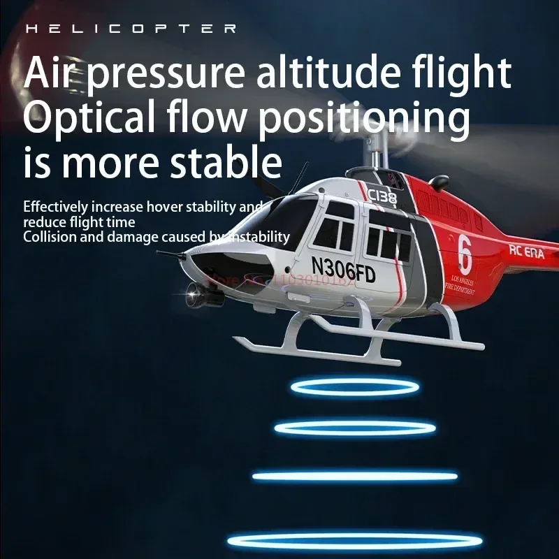 Nuovo 1:36 simulazione telecomando Rc Bell 206 elicottero C138 Altitude Hold 2.4g giroscopio genuino a 6 assi per regalo esperto di hobbisti