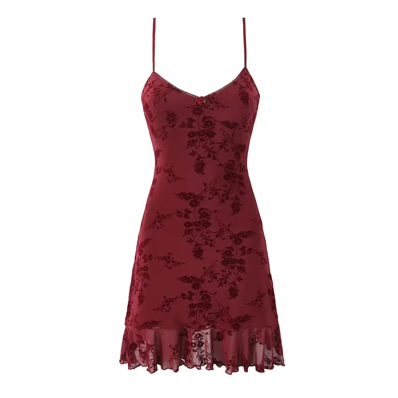 

Withered 2026 Spring New Women's Fashion And Sexy Spicy Girl Printed Strap Tight Strap Dress Woman Clothes Dress Elegant Party
