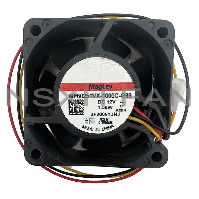 MF60251VX-1000C-G99 6025 6CM COOLING FAN 60X60X25MM DC12V 1.56W 3Wires 3Pin