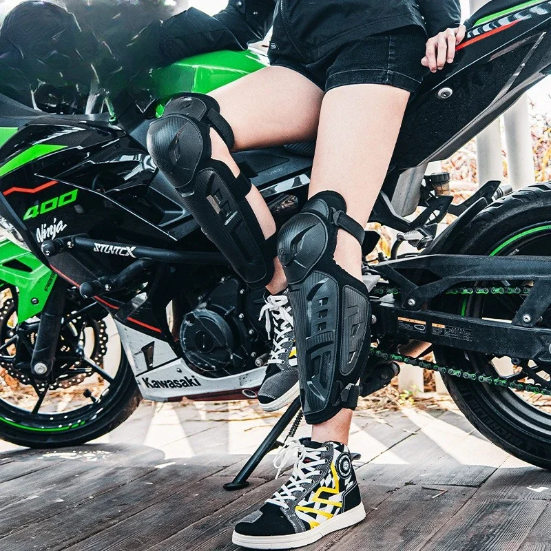 Motorcycle riding protective gear elbow pads knee pads four-piece set locomotive anti-drop riders men and women four seasons