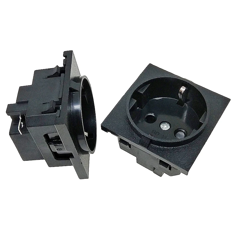 Schuko Type F Standard Surface Panel Mount Power Socket Receptacle AC100~250V 16A
