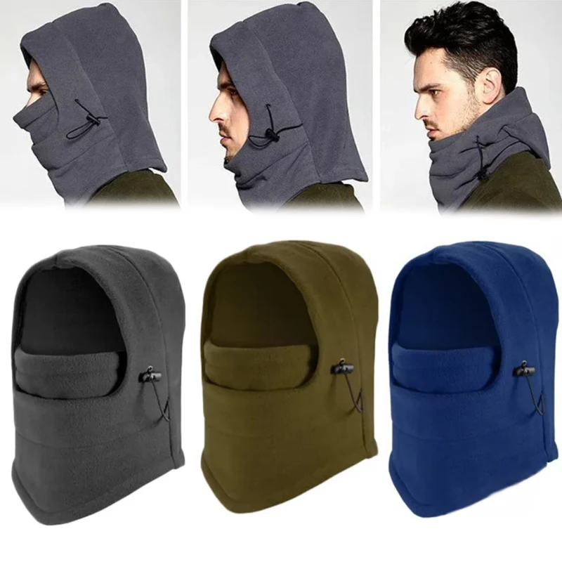 

Winter Warm Face Protection Bib Cap Multi-functional Cold Mask Riding Ski Hood One Cap Four Wear Double Thickening