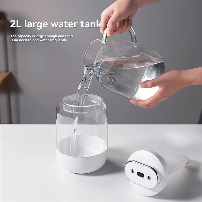 مرطب فوهة مزدوجة A66Z سعة 2 لتر مع عرض الرطوبة قابل للتعديل 3 سرعات للمنزل وغرفة النوم والمكتب