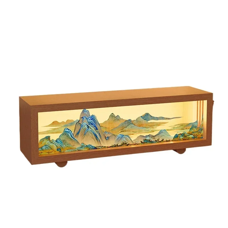 Thousand miles of rivers and mountains, pat lamp, desktop ornament, high-end sense niche home atmosphere decoration, creative