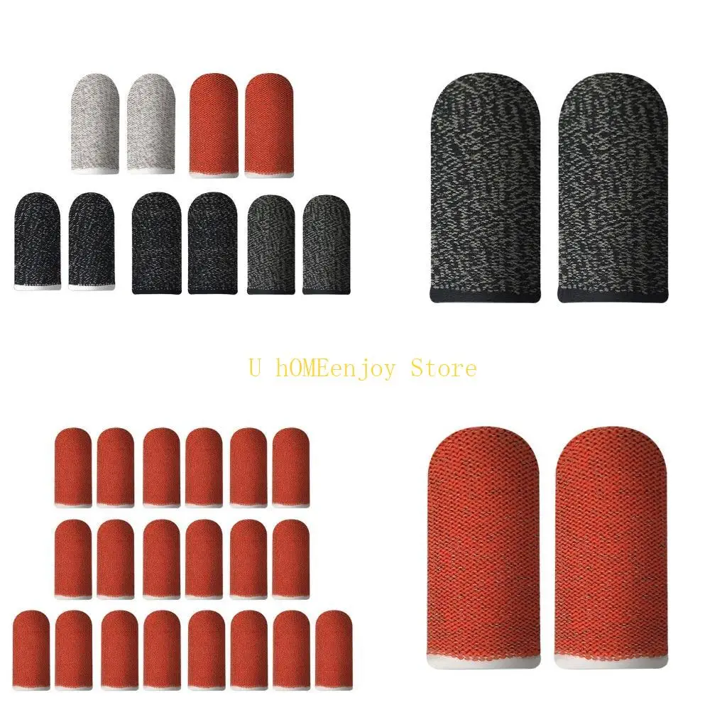 

B0KF Finger Cover Game Controller For PUBG Sweat Proof Non-Scratch Sensitive for Touch Screen Gaming Finger Thumb Sleeve Glov
