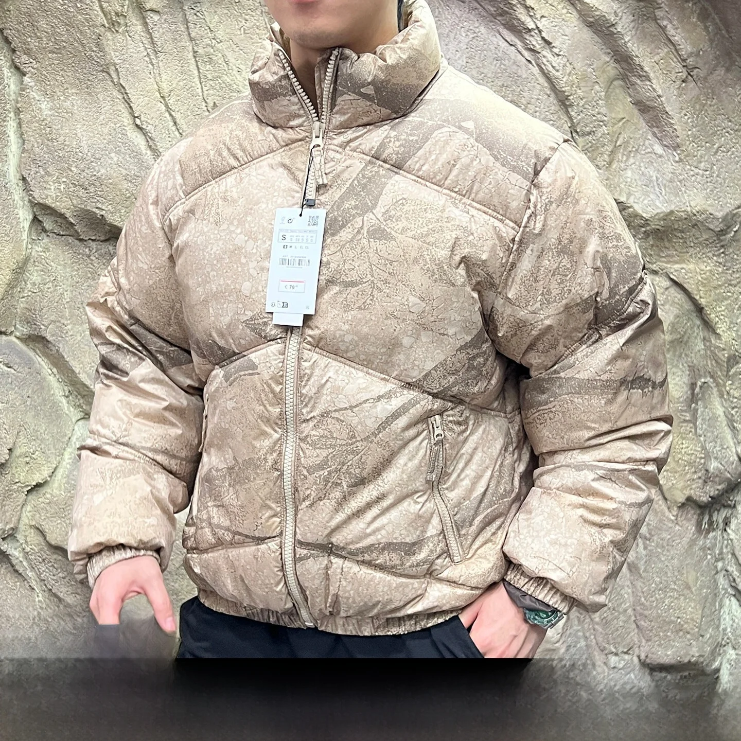 

Thickened Bread Cotton Jacket High Looseness Dyed Craft Youth Fashion Warm Winter Coat for Men And Women Standard Fit Long Sl...