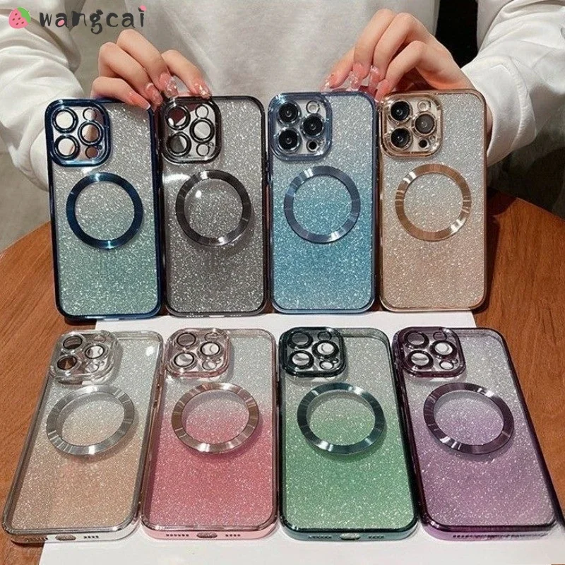 Casing ponsel Glitter, pelindung lembut telepon genggam lapisan mewah untuk Vivo Y28 Y200i Y17S Y200E Y100i Y22S Y35M Y27 Y35 Y03 Y02s Y83 Y78T Y100T Y73