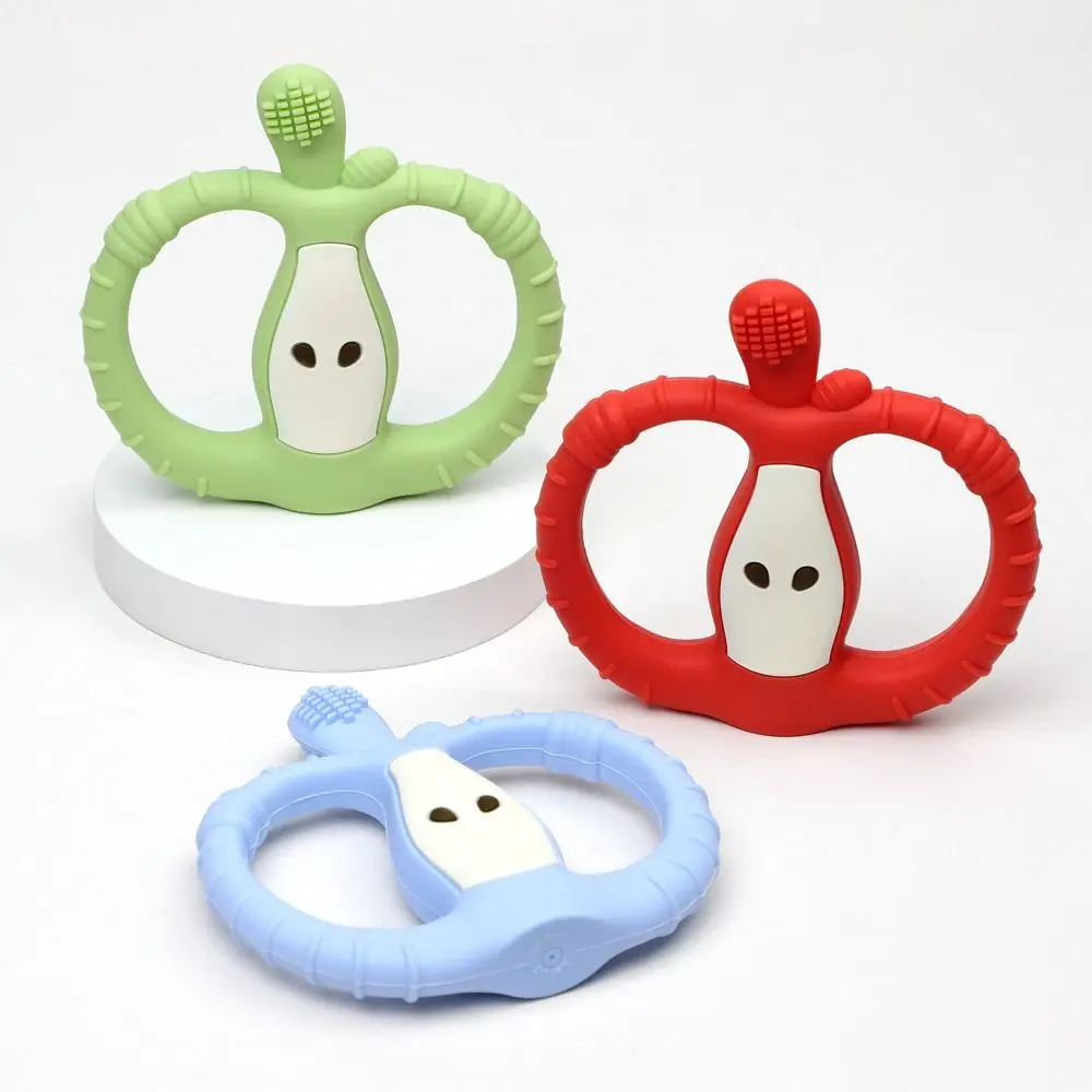 

Fruit Shape Vibrating Teether Food Grade Silicone 10-Speed Vibration Modes Chewy Sensory Soft with Remote Control Teether