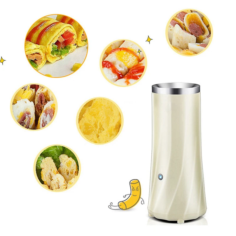 Automatic Rising Egg Roll Maker Electric Heating Eggs Boiler Cup DIY Hot Dog Omelette Master Breakfast Sausage Cooking Steamer