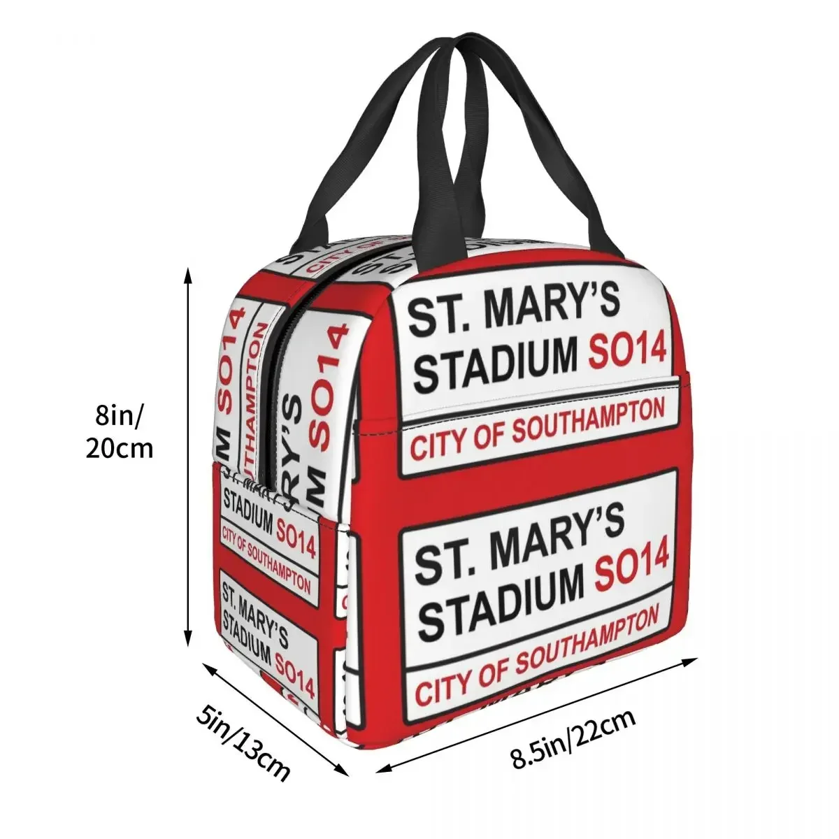 Southampton Football Team St. Mary's Stadium Street Sign Insulated Lunch Bag for Women Children Food Boxes Thermal Lunch Box