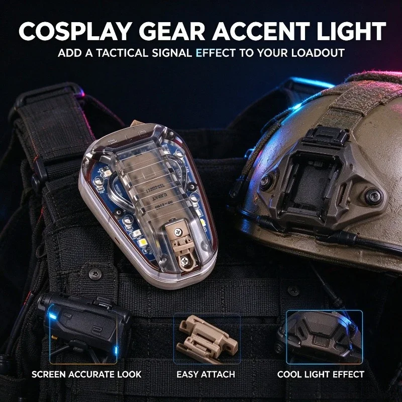 Tactical Strobe Signal Light, Outdoor Waterproof Helmet Identification Lamp For Gameplay Cosplay Model Prop