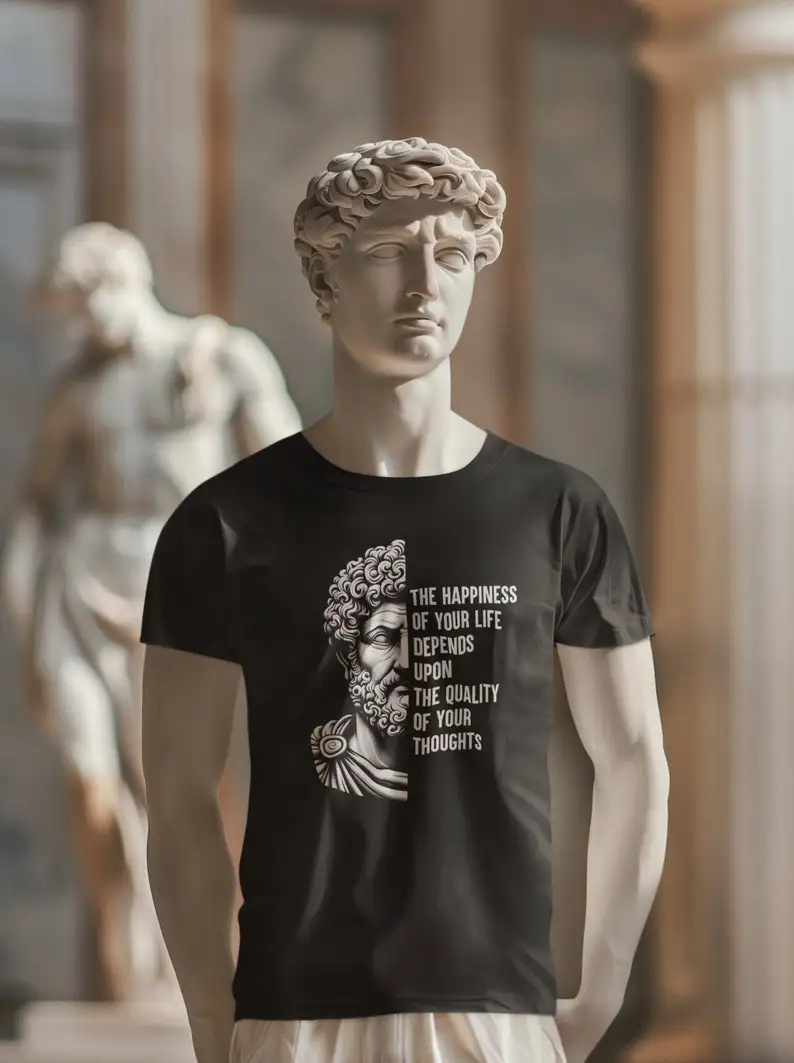 Marcus Aurelius T Shirt Motivational Quote Stoic Philosopher Stoicism Virtues For Men and Women long or short sleeves
