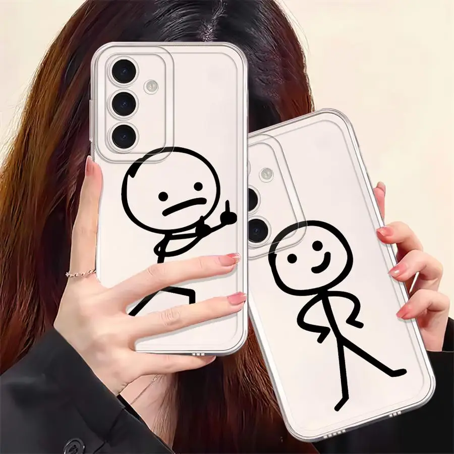 เคสโทรศัพท์แบบนิ่มสำหรับ Samsung Galaxy A16 A17 A21s A50 A12 A32 A52 A51 A72 A31 A52s A71 ลายเส้นการ์ตูนน่ารัก