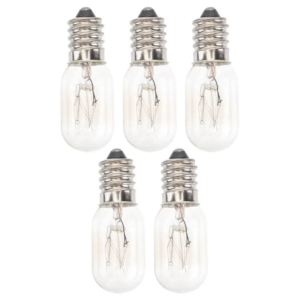 5Pcs Sewing Machine Bulbs E14 Small Screw Warm Light Appliance Bulbs for Refrigerator Microwave Freezer Machine Tool Replacement