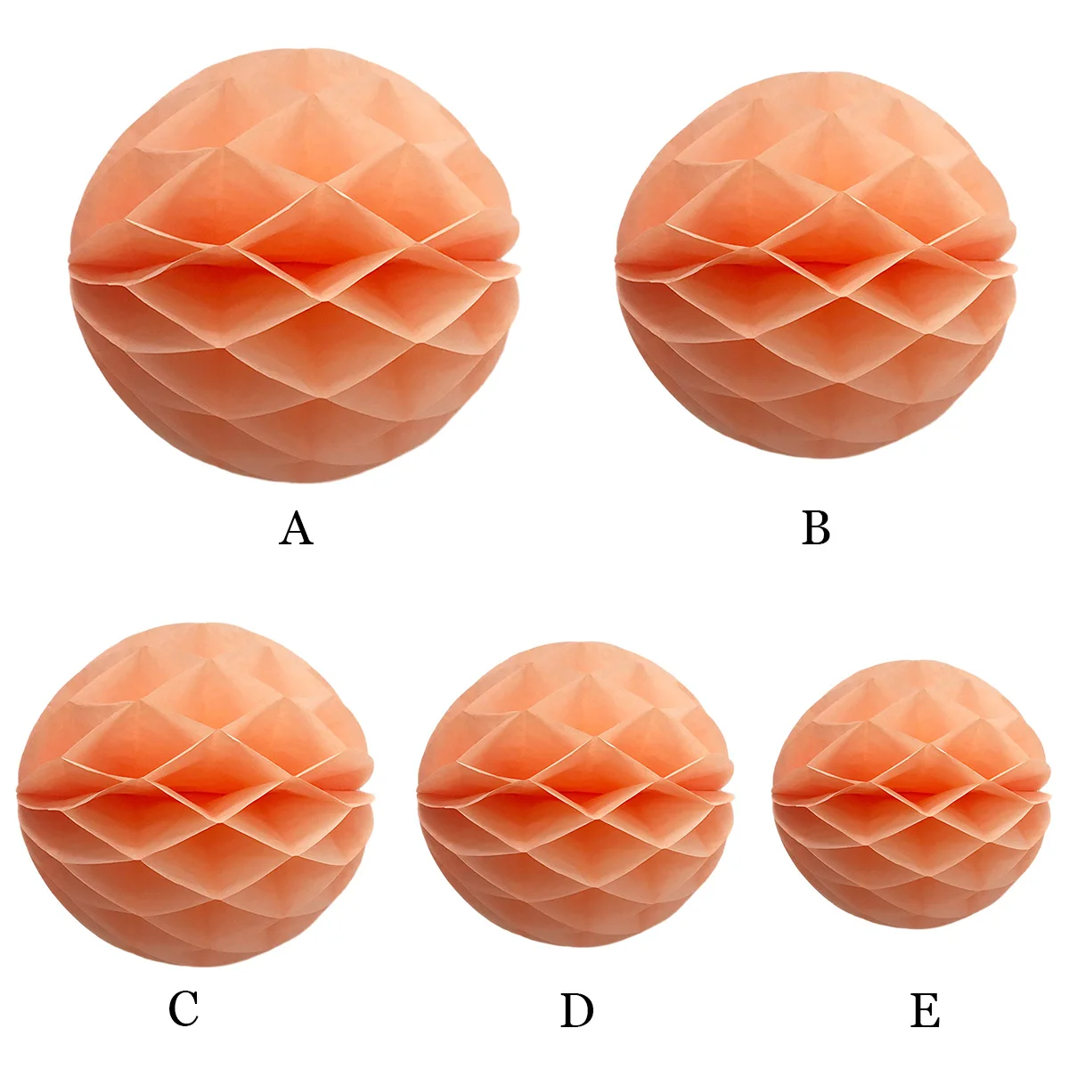 1pcs Set 6 Inch Peach Paper Honeycomb Ball Honey Comb Paper Balls Decoration Paper For Christening   Baptism Honeycomb