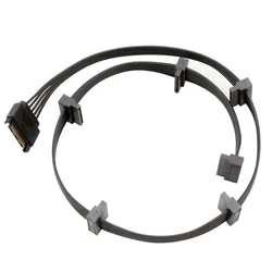 Cabo divisor de alimentação para DIY, cabo de disco rígido, 15Pin SATA ou 4Pin, 1 macho para 3 fêmea, 4Pin, 5Pin, 6 Extensão Feminino, PC Server