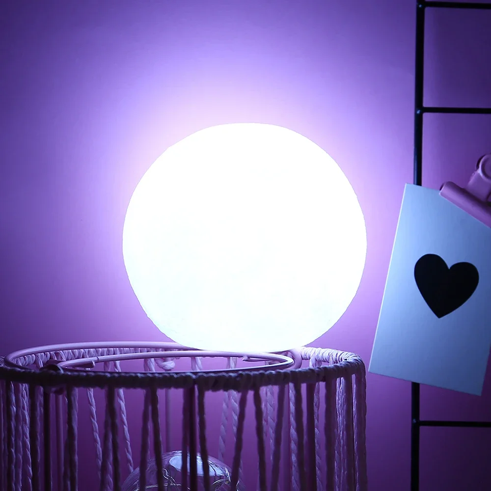 LED Moon Night Light Soft Silicone Lamp for Room Sleep Protection & Holiday Decoration