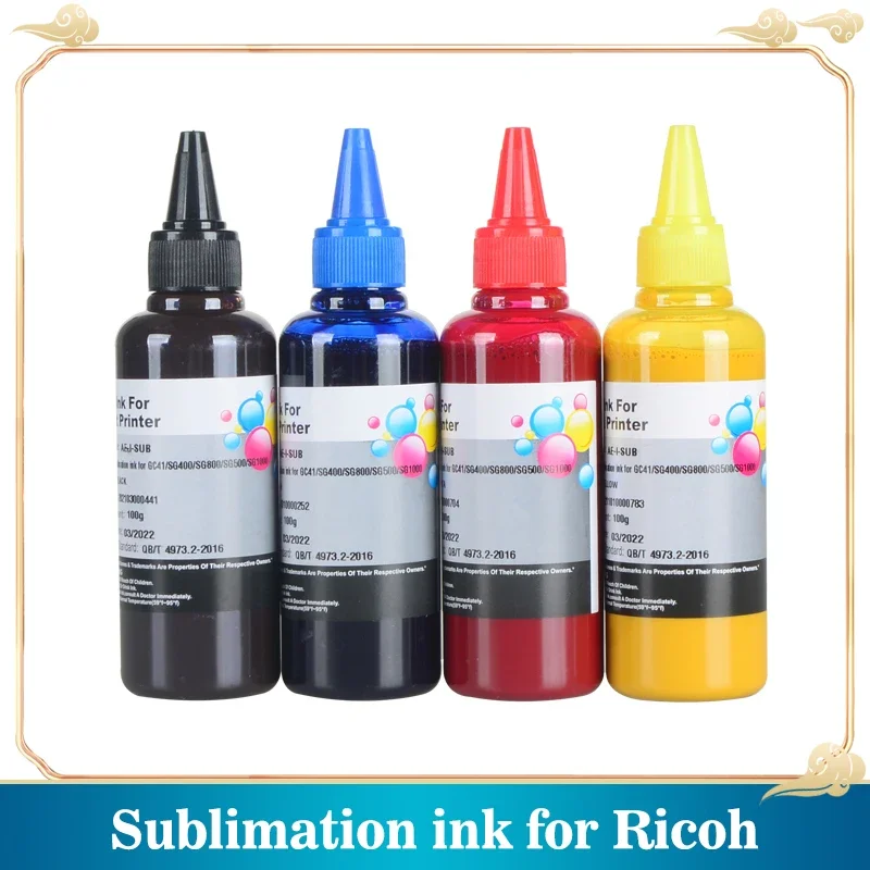 

Sublimation Ink 4*100ML Universal Pigment Ink for Epson Inkjet Printers All Models Waterproof Vivid Colors Printing Ink