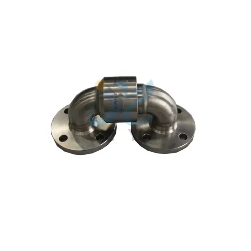 Double Elbows Flange Connection 360° Rotation High Pressure Water Swivel Joint For Loading Arm