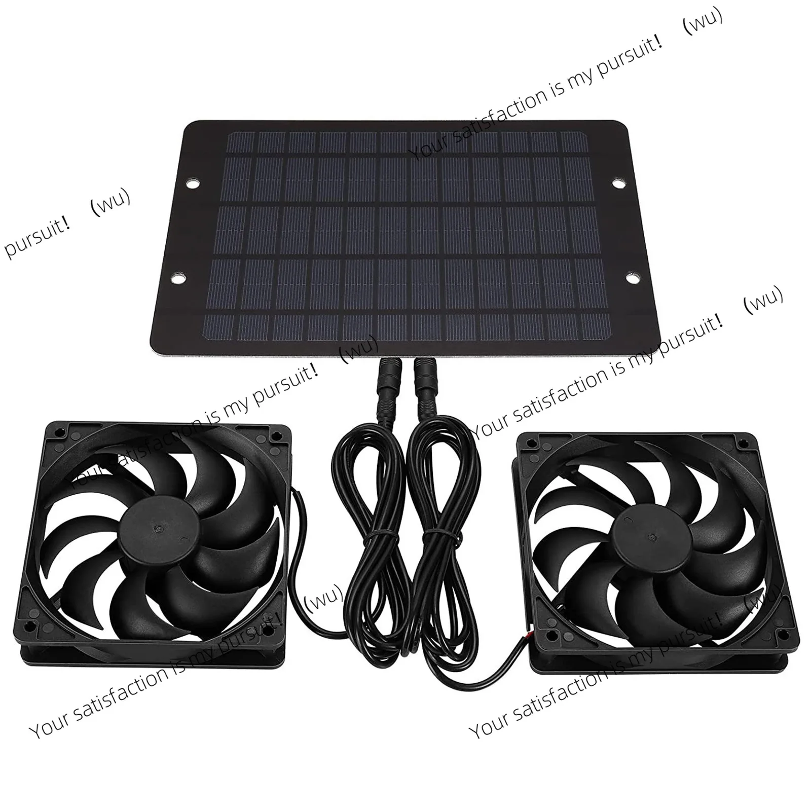 Single crystal 10W12V solar panel double exhaust fan suitable for chicken coop pet house window exhaust ventilation