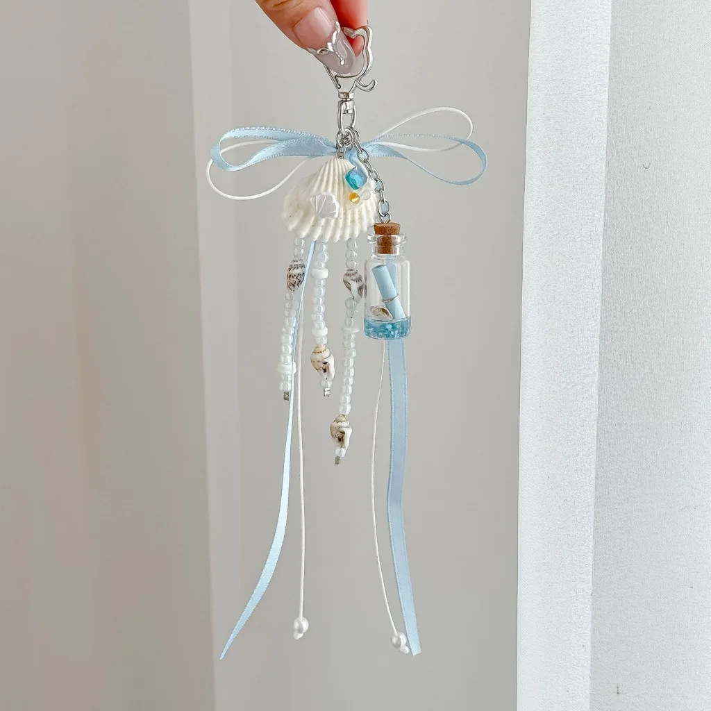Ribbon Keychain Fresh Wishing Drift Bottle Keychain Handmade Keychain Handmade Bag Charm For Birthday Gift Keys Friends