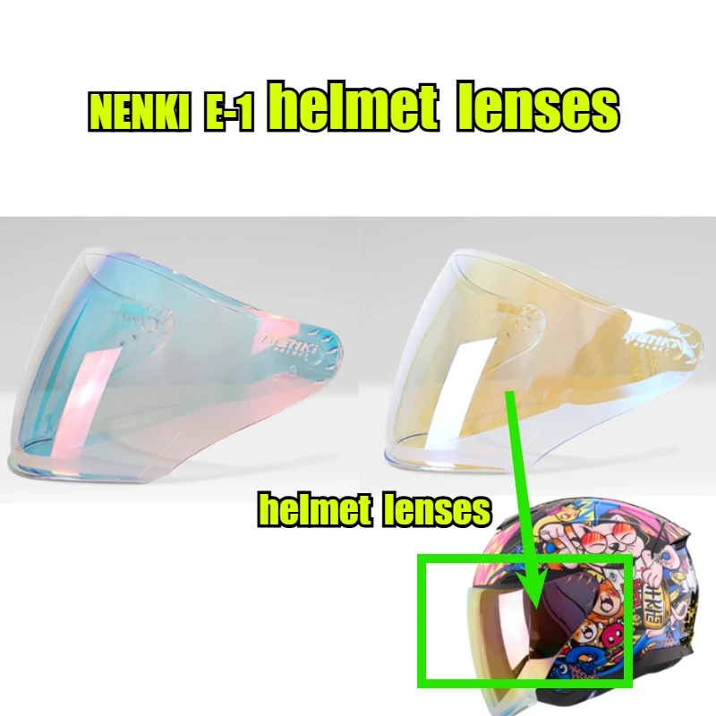 

Helmet Lens for NENKI E-1 Compact ST Motorcycle Helmet Visor Windshield Shield Motorbike Accessories Glasses Casco