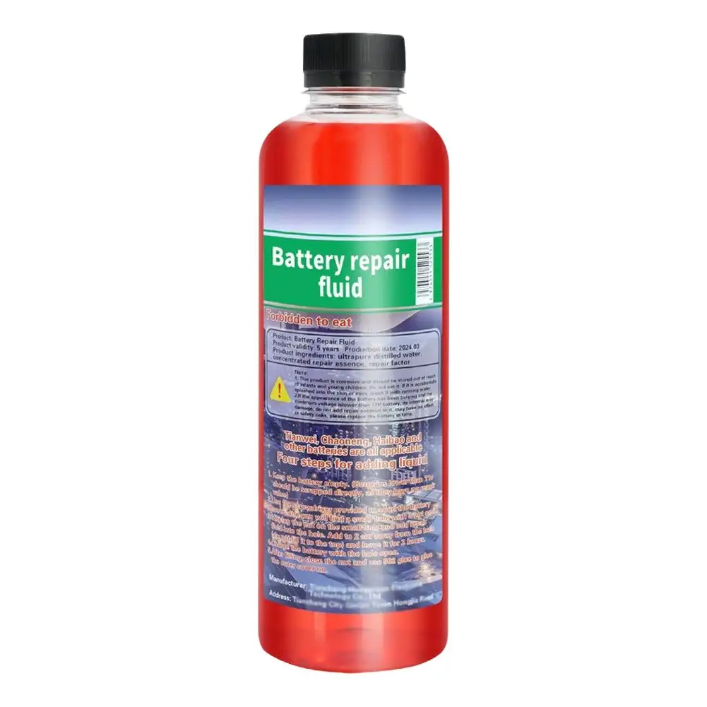 Fluido para reparo de bateria, 500ml, otimize os ciclos da bateria, agente líquido para reparo de bateria de carro, impulsionando seguro e eficiente, restauração ba k6c4