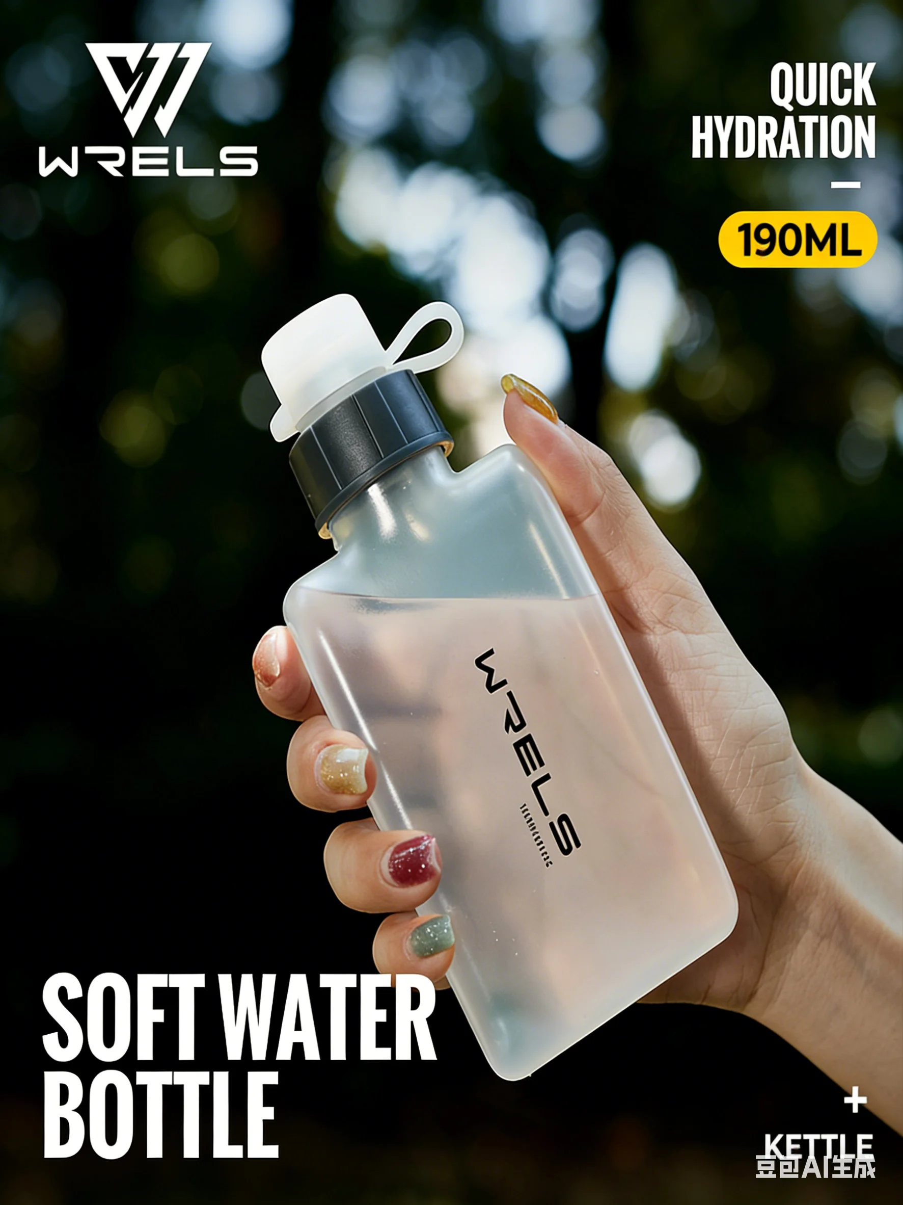 AliExpress WRELS Outdoor Camping Waist Water Bottle Curved Sports Water Bottle BPA-Free For Running  Cycling Travel Convenient Water Bottle