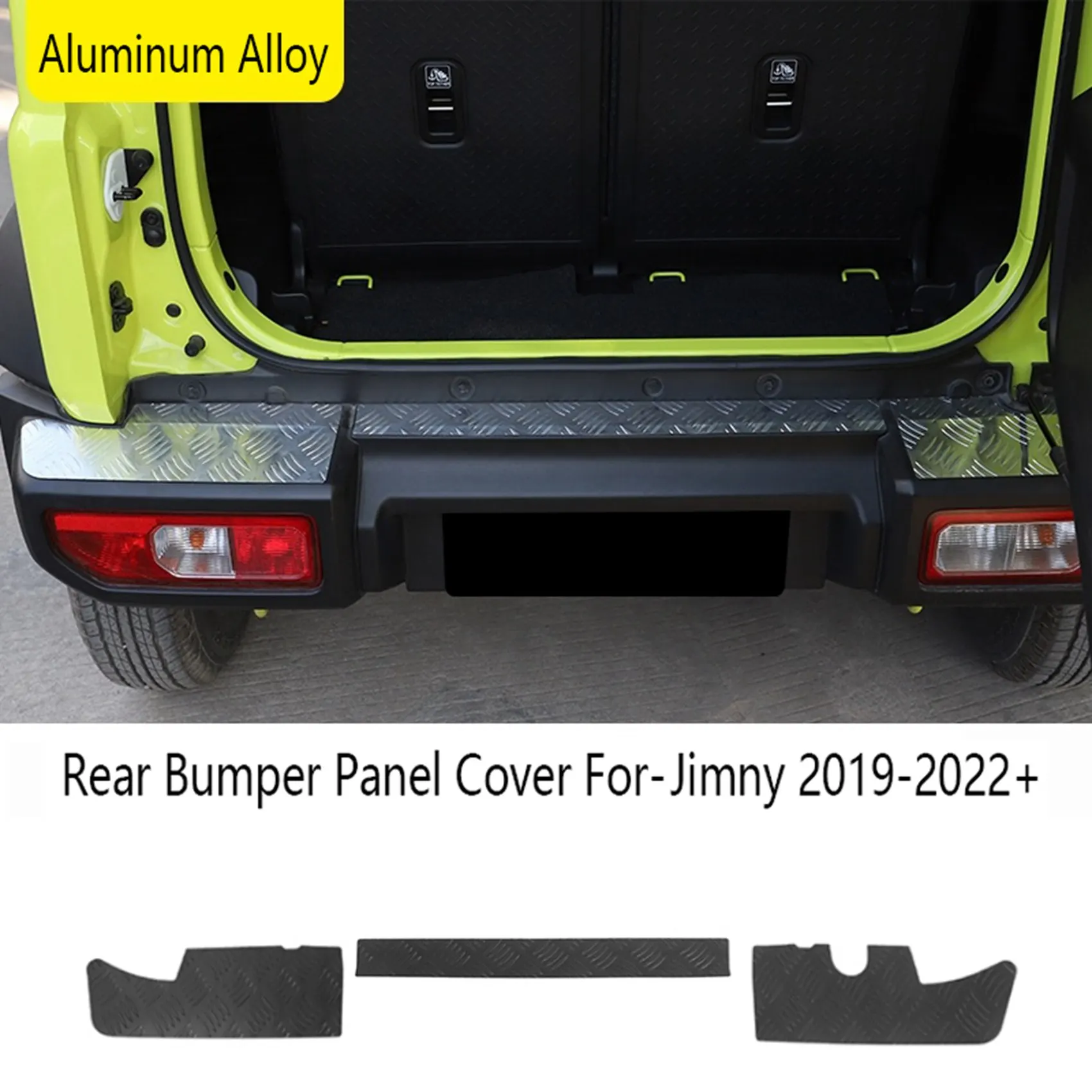 Untuk Suzuki Jimny 2019-2022 + Pelindung Panel Bumper Belakang Mobil Aksesori Pelat Pelindung Campuran Aluminium