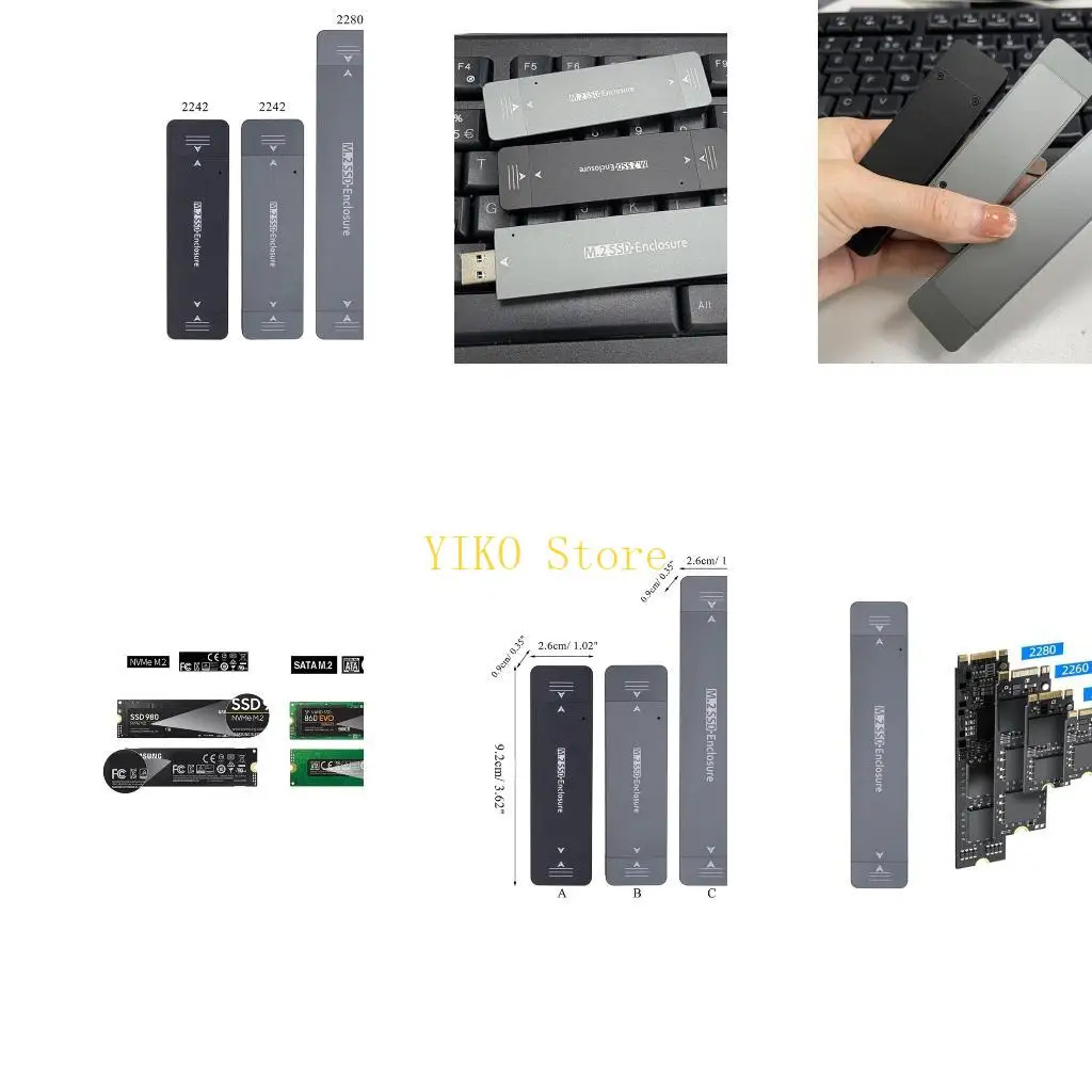 

K32C Ngff to Dual-port USB3.1 High-speed Hard Disk Enclosure M.2 NVMe SSD Cases