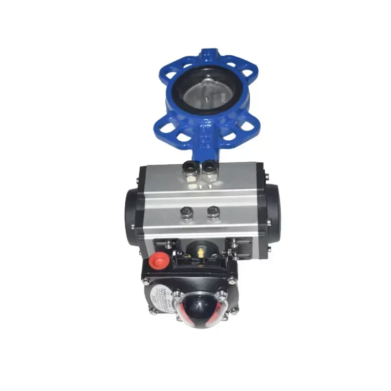 CSA  Full Lug Pneumatic Liquid Butterfly Valve Wafer Type DN80 3