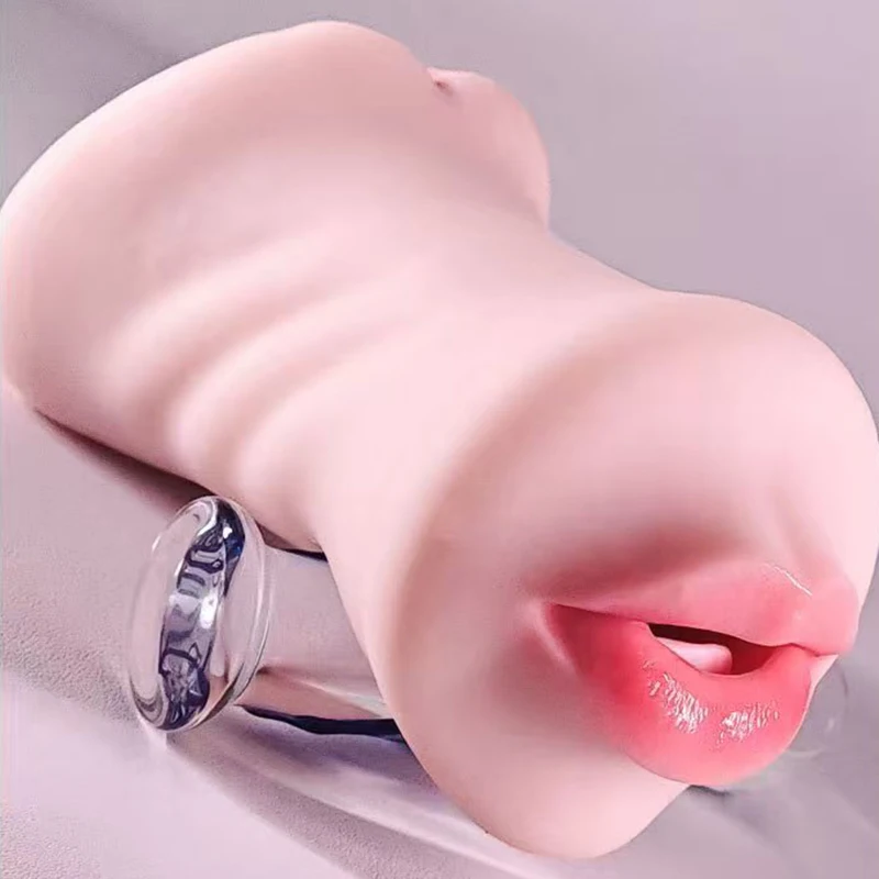 Portable TPE Male Masturbation Toy Real Soft Texture Dual-Channel Tight Artificial Vagina And Anal Pocket Adult Sex Toy view 5