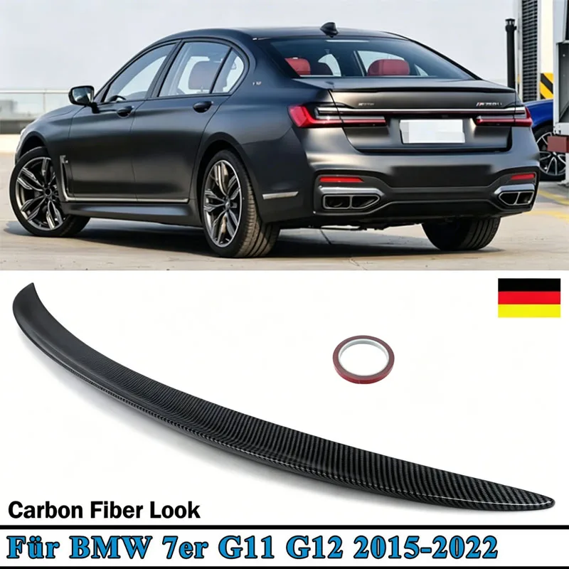 Carbon-Optik für BMW 7er G11 G12 730i 2015-2022 MP Style Heckklappen-Spoilerlippe Bodykits ABS