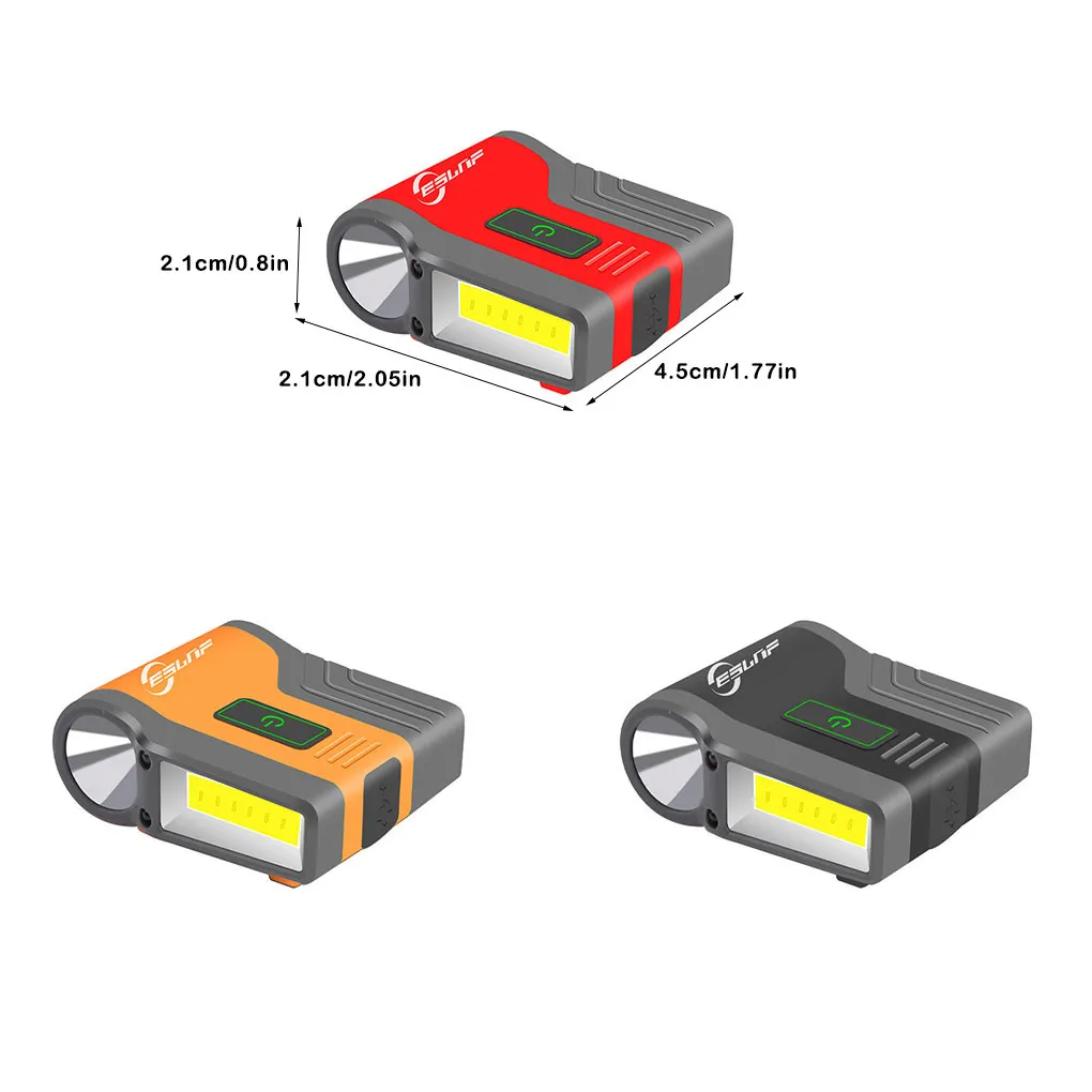 ESLNF Induction Cap Clip Light 300lm USB Charging light Black