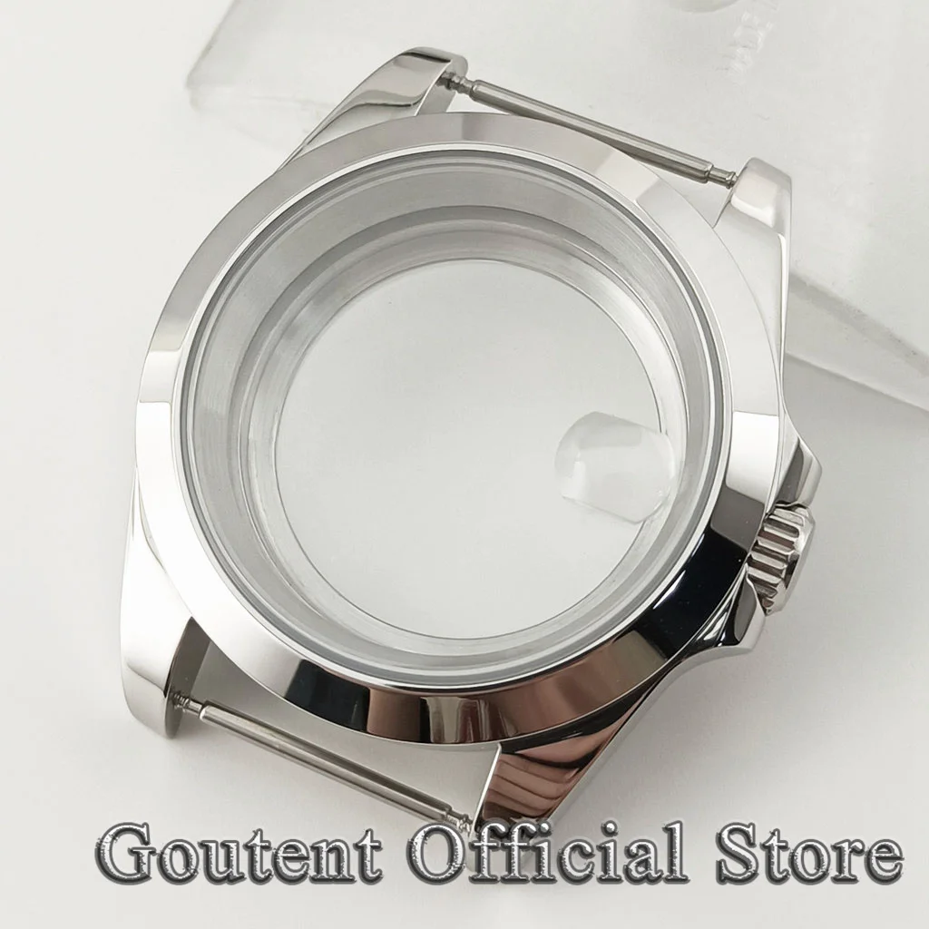 Goutent Silver Sapphire Glass 36mm 39mm Men's Watch Case Fit NH34 NH35 NH36 ETA2824 PT5000 ST2130 Movement