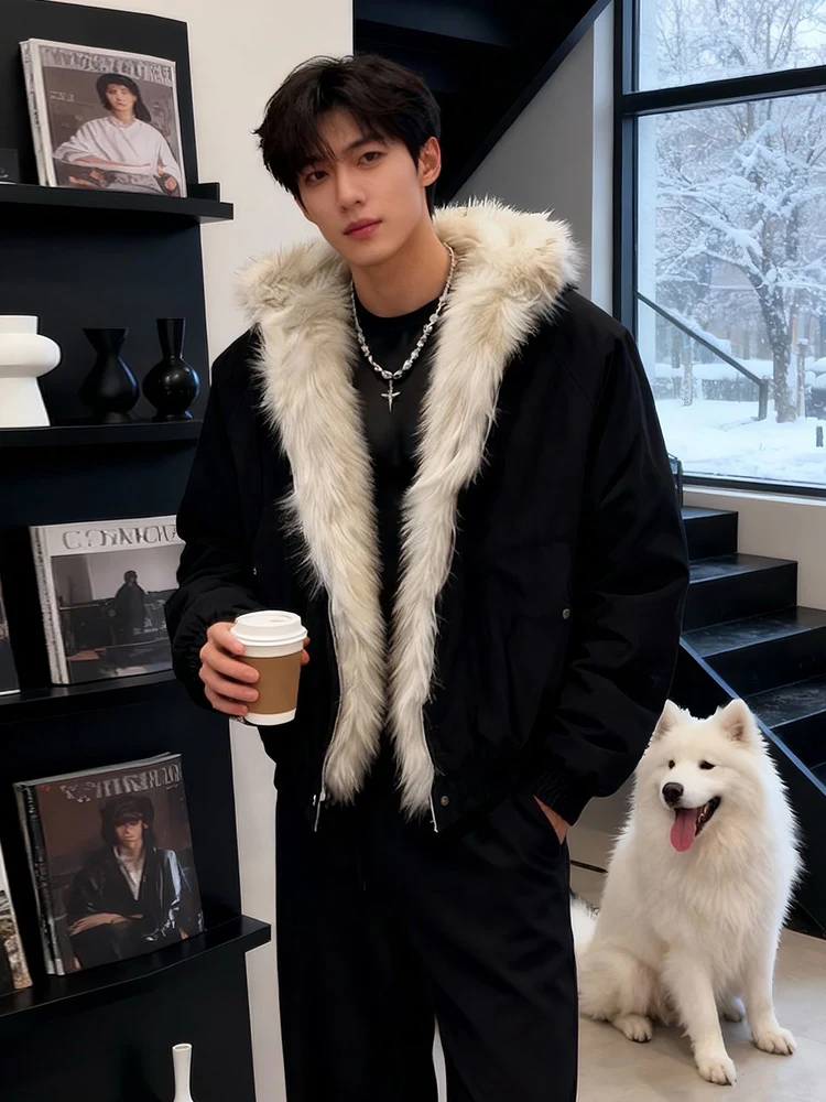 

Мужская зимняя утепленная куртка с флисовой подкладкой и капюшоном, хлопковое пальто Cleanfit Mountain Eagle, теплое, молодежное, приталенное, с длинными рукавами