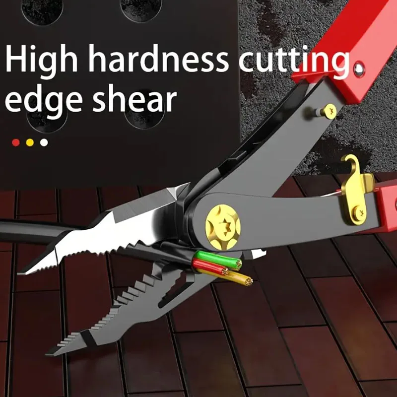 

Double headed wire stripper, multifunctional electrician specific, 8-inch folding thread cutting iron shear wrench