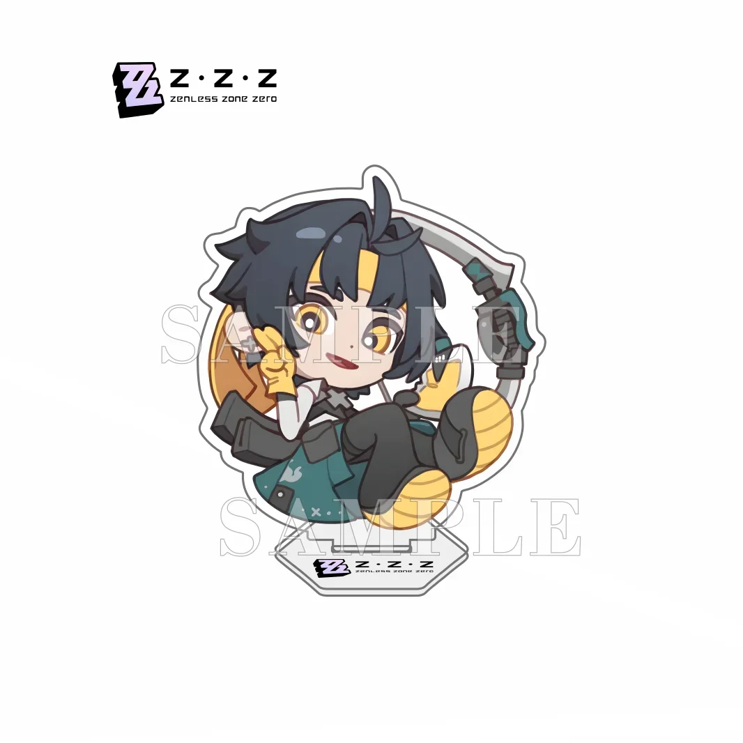 New Game Zenless Zone Zero Mini Chibi Acrylic Stand 8CM Remielle Dan/Cissia Figure Model Plate Desk Decor Keychain Gifts