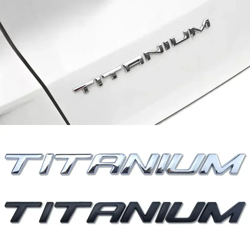 

1pcs 3D Metal TITANIUM Rear Trunk Stickes Emblem Badge For Ford Ecosport Fiesta Focus Mondeo Edge Escape Kuga Galaxy 2014+