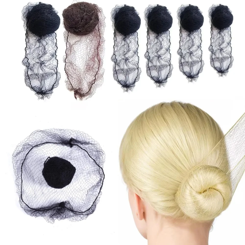 

10/20Pcs Durable Nylon Hair Net For Bun Hair Hair style Tool Black Blonde Brown Hair Net For Wigs Mesh Hair Styling Hairnets
