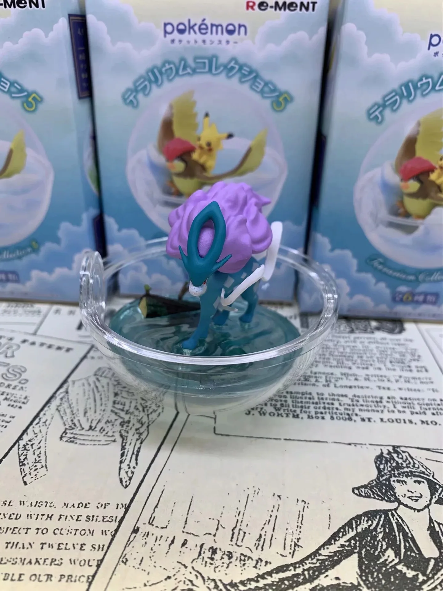 Anime Pokemon Pikachu Rapidash Suicune Espeon Ampharos Chikorita PVC Action Figure Game Statue Collectible Model Kids Toys Doll view 5