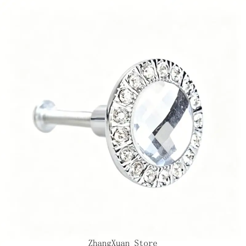 10 Stück Crystal Brilliant Knöpfe 30 mm Gold/Silber Schrankgriffe für den Heimgebrauch 3XUF – Detail 9